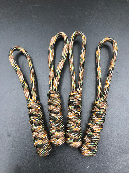 Tactical Paracord Zipper Pulls 4-Pack - EDC Survival Gear