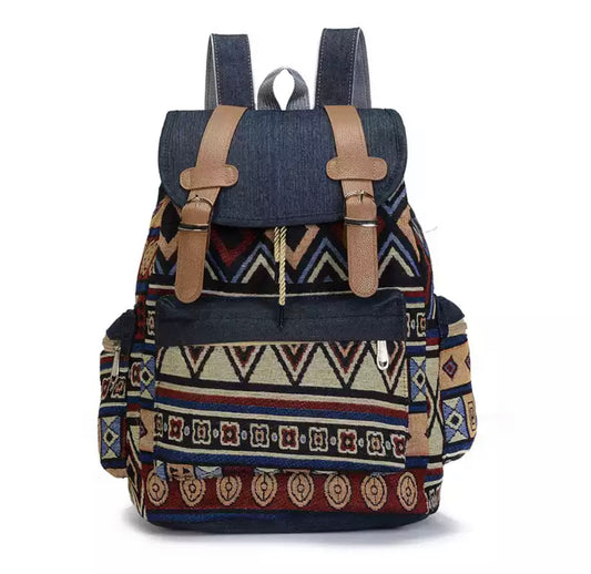 Native tribal patterned themed hiking bag for men and women
