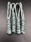 Paracord zip pulls in grey white and silver  (4 pack) light weight, strong and hand crafted in U.K